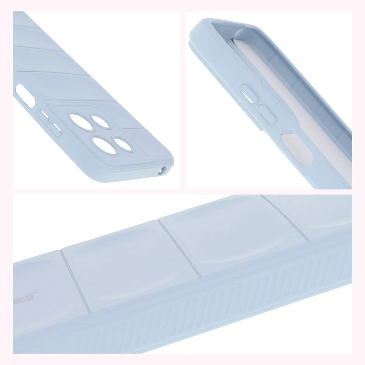 Teksturowane boki i podwyższone krawędzie ekranu i aparatu w etui Bizon Case Tur do Motorola Moto G17 / G17 Power / G15 / G15 Power